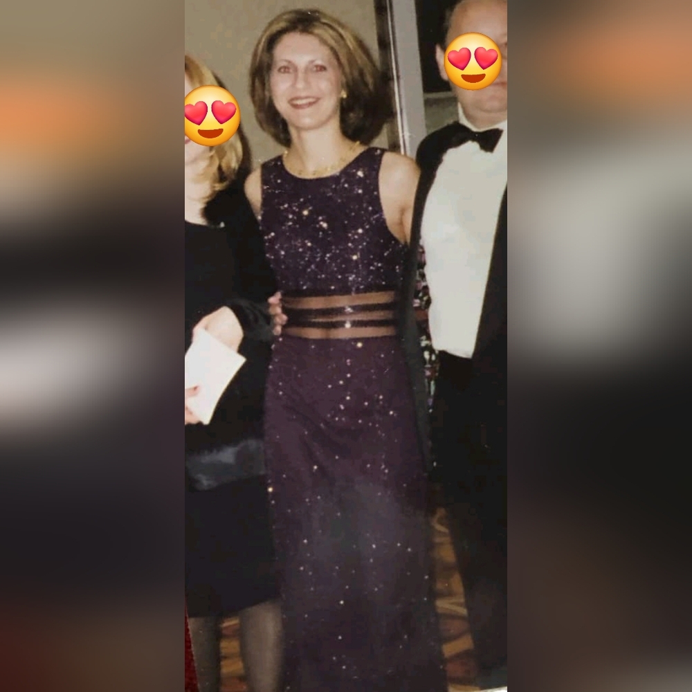 Laurence Kazar Gown 100% Silk Dress size PS plum color beaded VINTAGE - Picture 4 of 17